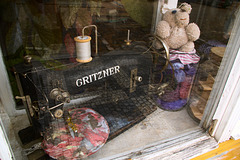 Gritzner SZ Sewing Machine in a Prague shop window
