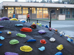 Nursery school at dusk