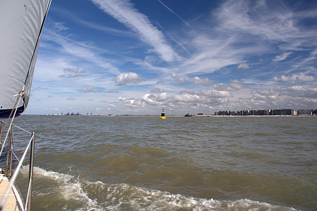 Entre Ostende et Zeebrugge.