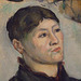 Detail of the Portrait of Madame Cezanne by Cezanne in the Philadelphia Museum of Art,  January 2012