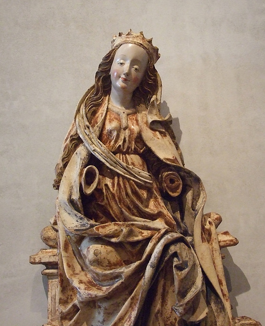 Detail of the Enthroned Virgin in the Cloisters, April 2012