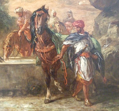 Detail of Horses at a Fountain by Delacroix in the Philadelphia Museum of Art, August 2009