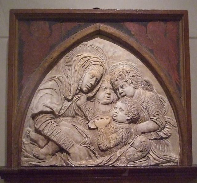 Virgin and Child with Angel & Saint John by Bellano in the Boston Museum of Fine Arts,  July 2011