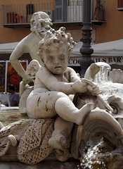 Detail of the Fountain of Neptune in Piazza Navona, June 2012