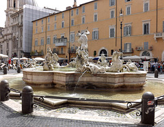 The Fountain of Neptune in Piazza Navona, June 2012