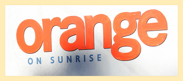 orange on sunrise