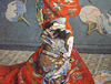 Detail of La Japonaise by Monet in the Boston Museum of Fine Arts, July 2011