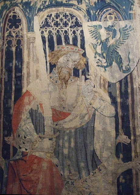 Detail of Joshua from the Nine Heroes Tapestry in the Cloisters, October 2010