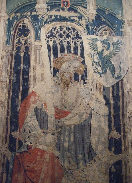 Detail of Joshua from the Nine Heroes Tapestry in the Cloisters, April 2012