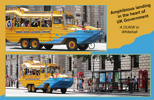 DUKW in Whitehall - London - 31.7.2014