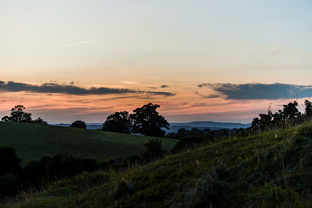 Sonnenuntergang über Glastonbury - 20140807