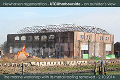 The marine workshops stripped roof - 9.10.2014