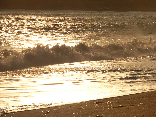 Waves at sunset