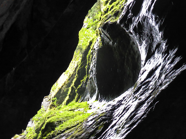 Ein Blick nach oben in der Breitachklamm