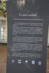 Plaque at the episcopal palace