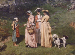 Detail of Young Ladies of the Village by Courbet in the Metropolitan Museum of Art, July 2011