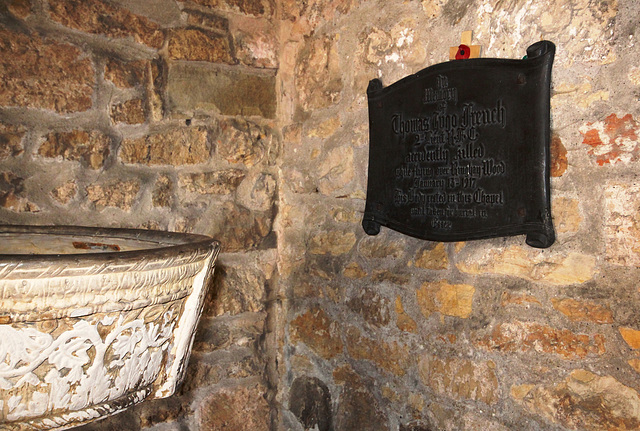 Memorial to Thomas Hugo French, Lotherton Hall, Chapel, West Yorkshire