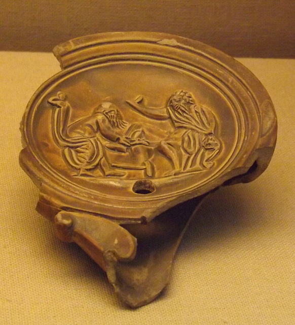 Terracotta Lamp with a Satyrical Representation of an Operation in the British Museum, April 2013