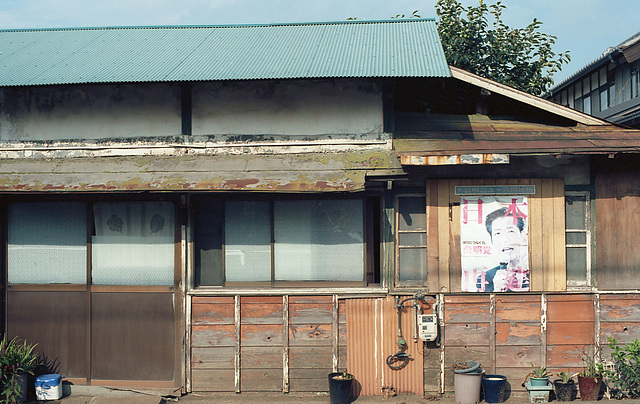 House with a campaign poster