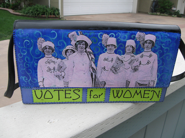 Upcycled Suffrage Purse:  Elisabeth Freeman (1)