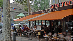 Aux Trois Obus in Paris where PBP used to start from. Alan Woods, Ian Shopland, Corey Thompson, Todd Teachout, Jan Heine and others met at Aux Trois Obus for a post ride get together.