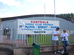 Palais des Sports, the control at Dreux. 1165km completed