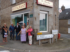 Levare towns people watch 2011 PBP going by in the morning