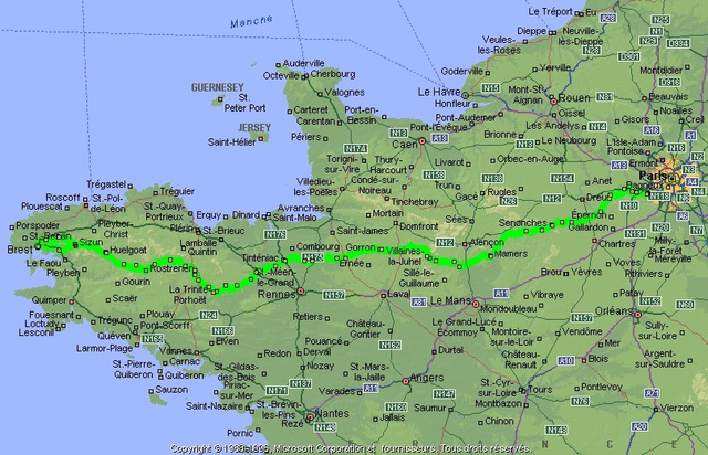 Map: Paris-Brest-Paris