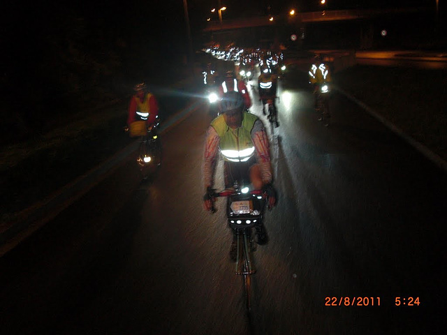 Night riders near Villaines La Juhel, August 22