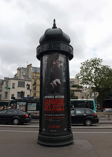 Ad Kiosk Near Pigalle in Paris, June 2013