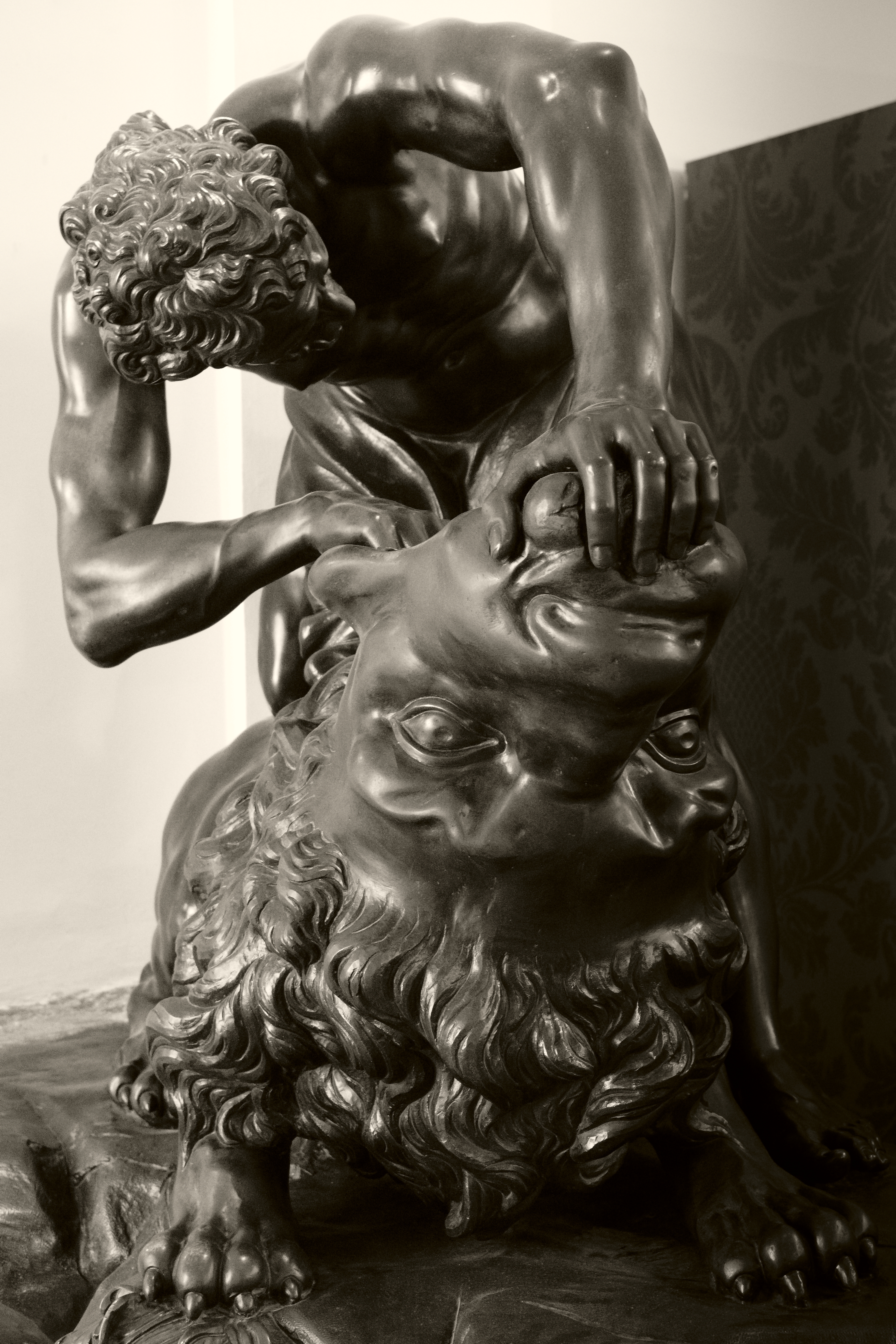 Hercules Slaying the Nemean Lion – a Bronze sculpture at Schönbrunn Palace, Vienna Hercules Slaying the Nemean Lion – a Bronze sculpture at Schönbrunn Palace, Vienna