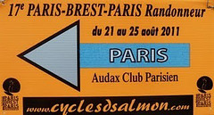 This road leads to Paris - PBP route sign - don't miss it