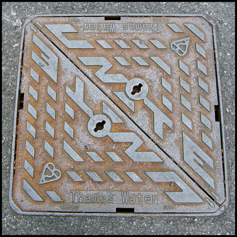 Thames Water iron manhole