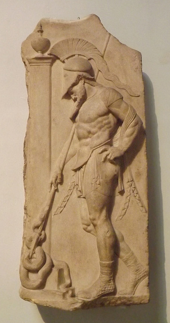 Greek Warrior Relief in the British Museum, May 2014