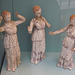 Three Large Female Figures with Raised Arms in the British Museum, April 2013