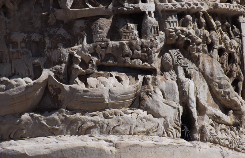 Detail of the Column of Marcus Aurelius in Rome, July 2012