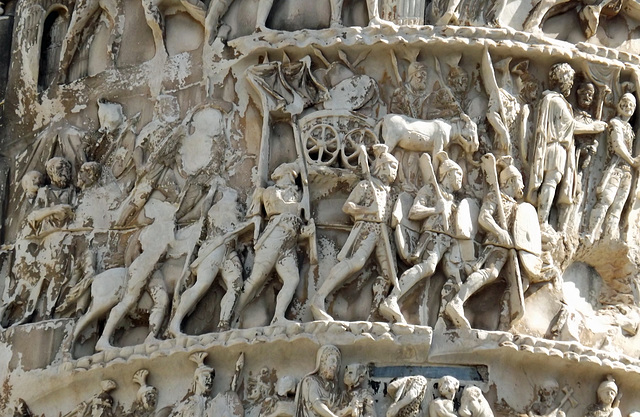 Detail of the Column of Marcus Aurelius in Rome, July 2012