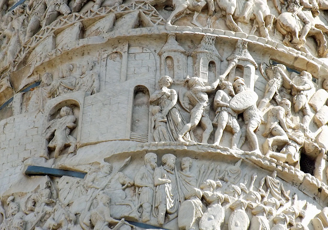 Detail of the Column of Marcus Aurelius in Rome, July 2012