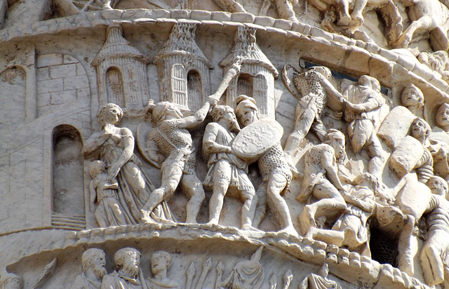 Detail of the Column of Marcus Aurelius in Rome, July 2012