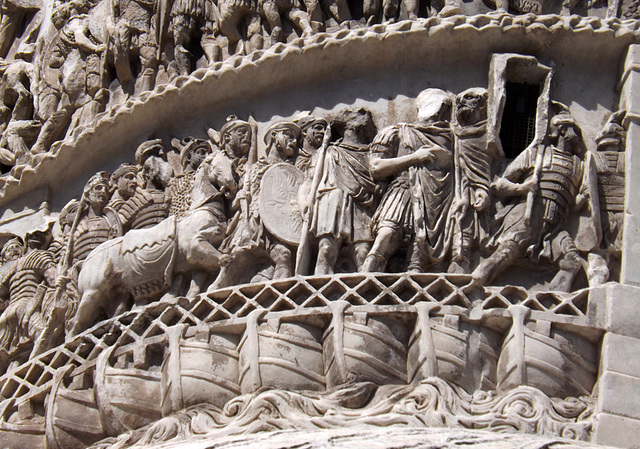 Detail of the Column of Marcus Aurelius in Rome, July 2012