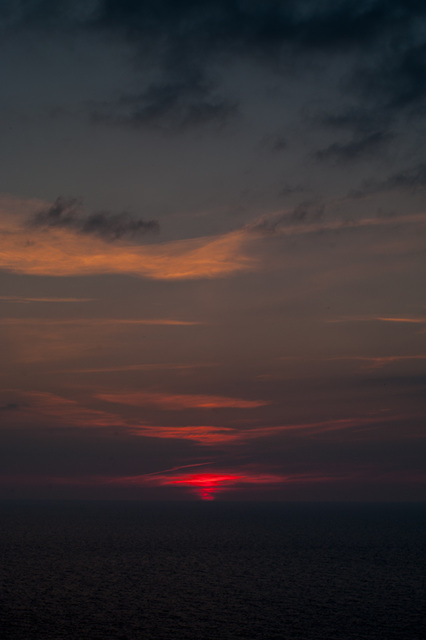 Sunset near Boscastle