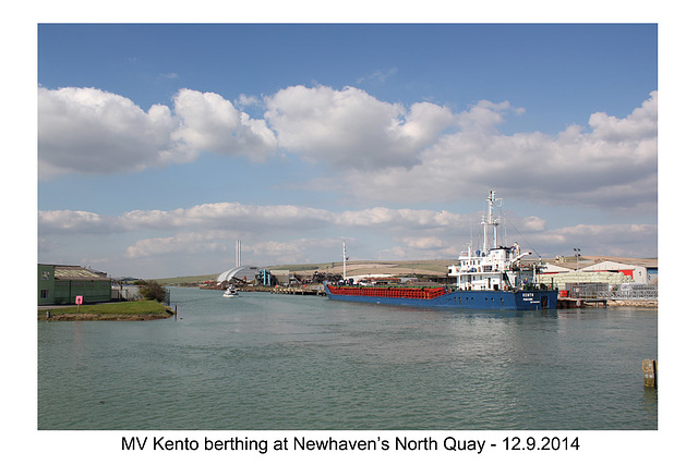 MV Kento at Newhaven, North Quay - 12.9.2014