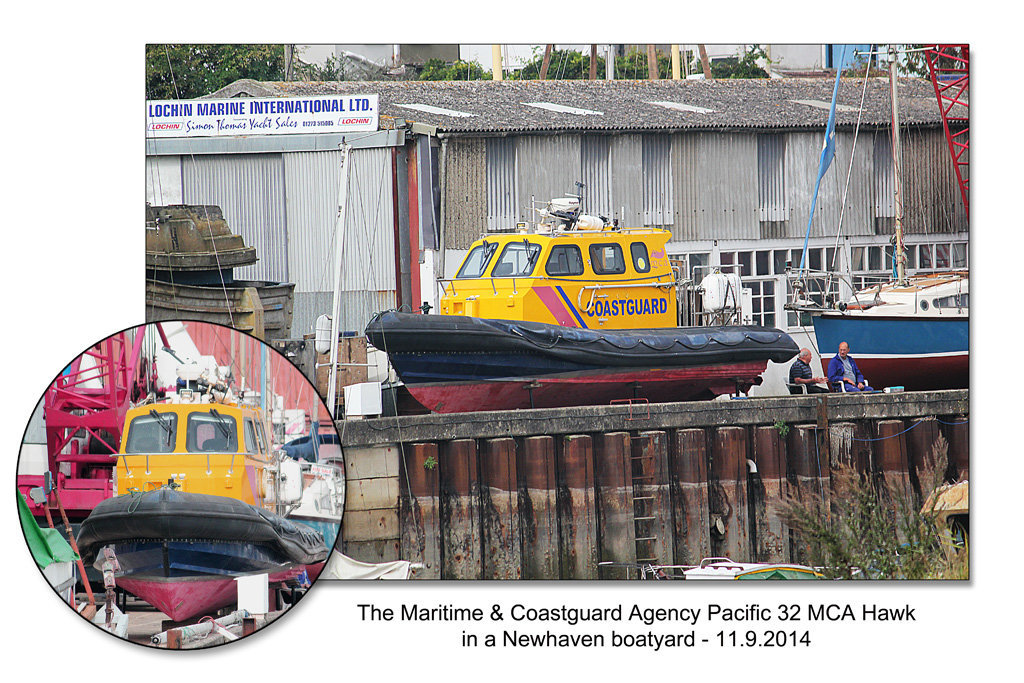 Maritime & Coastguard Agency Pacific 32 MCA Hawk - Newhaven - 11.9.2014