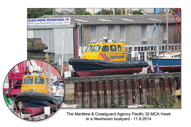 Maritime & Coastguard Agency Pacific 32 MCA Hawk - Newhaven - 11.9.2014