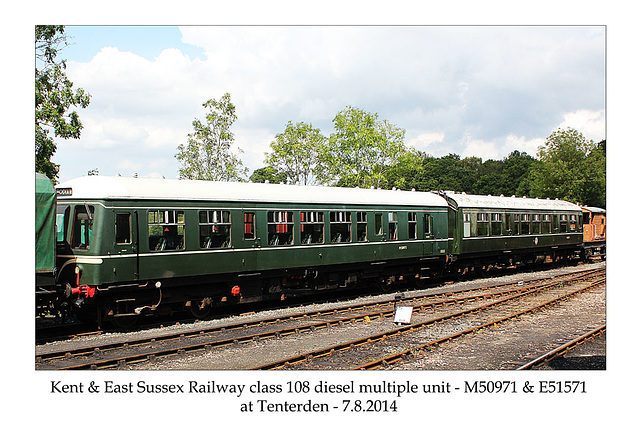 KESR class 108 DMU - Tenterden - 7.8.2014