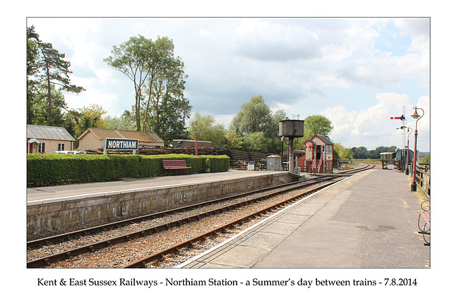 KESR - Northiam Station looking west - 7.8.2014
