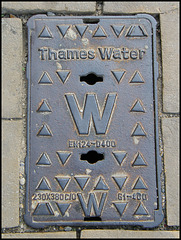 Thames Water W iron cover