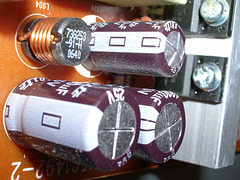 Bulging capacitor