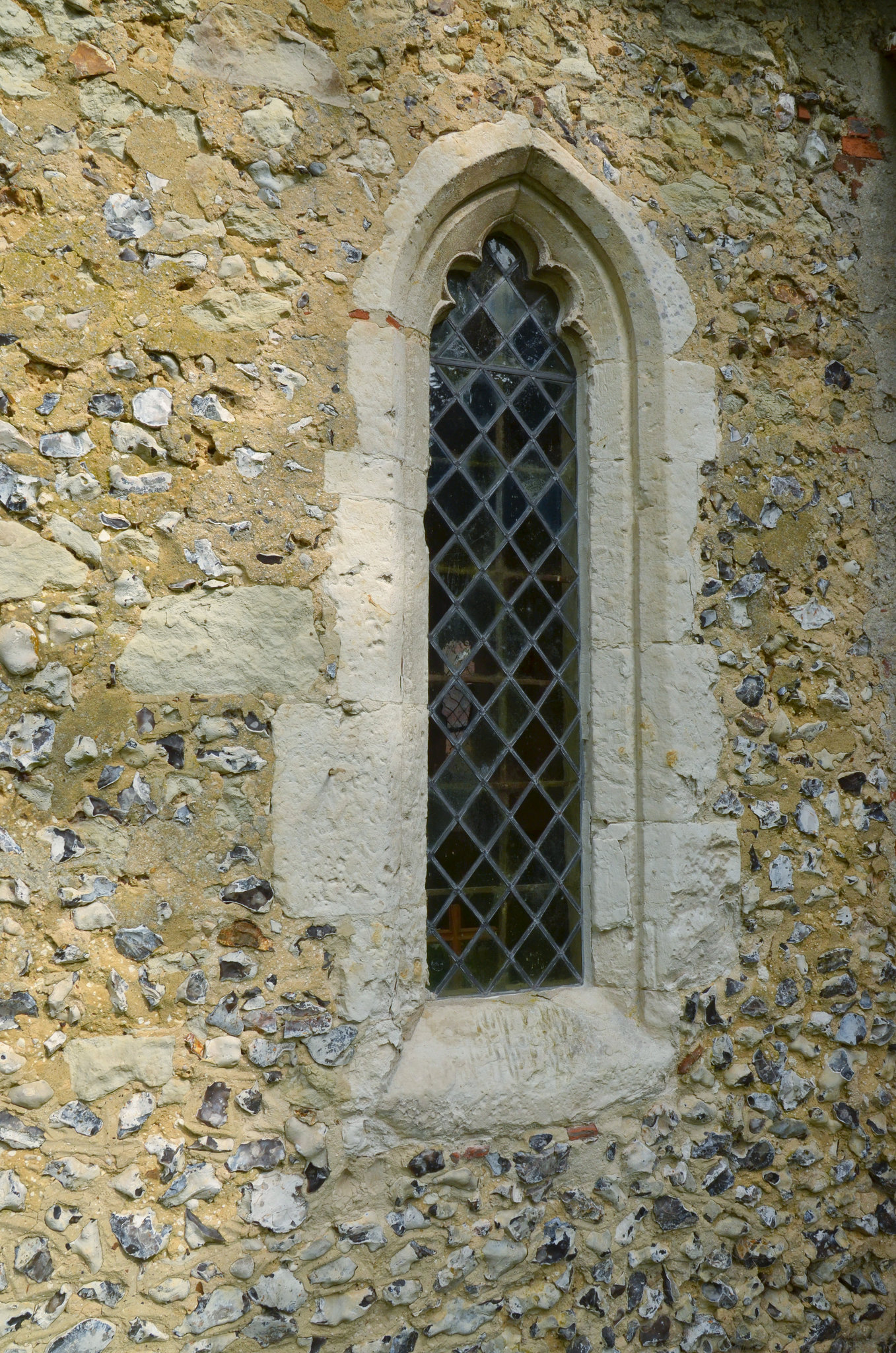 DSC 2291a Window and wall detail - St Bartholomew , Wanborough, Surrey