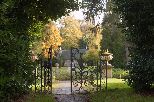 The gate to the rose garden, Lauriston Castle